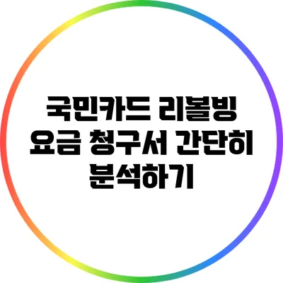 국민카드 리볼빙 요금 청구서 간단히 분석하기