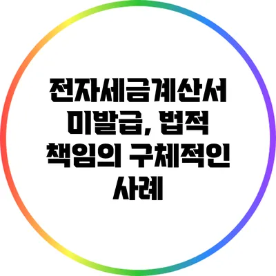 전자세금계산서 미발급, 법적 책임의 구체적인 사례
