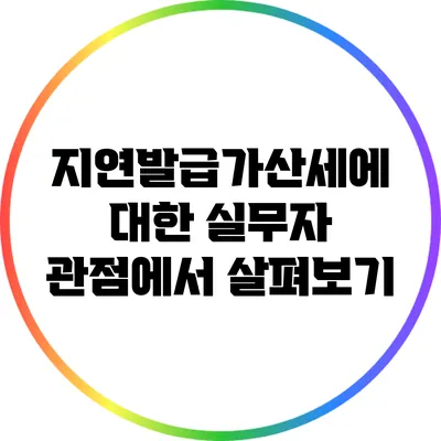 지연발급가산세에 대한 실무자 관점에서 살펴보기
