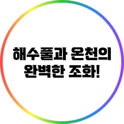 해수풀과 온천의 완벽한 조화!
