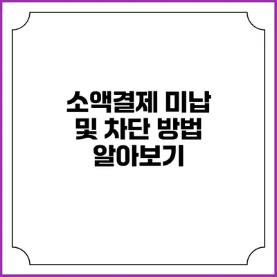 소액결제 미납 및 차단 방법 알아보기